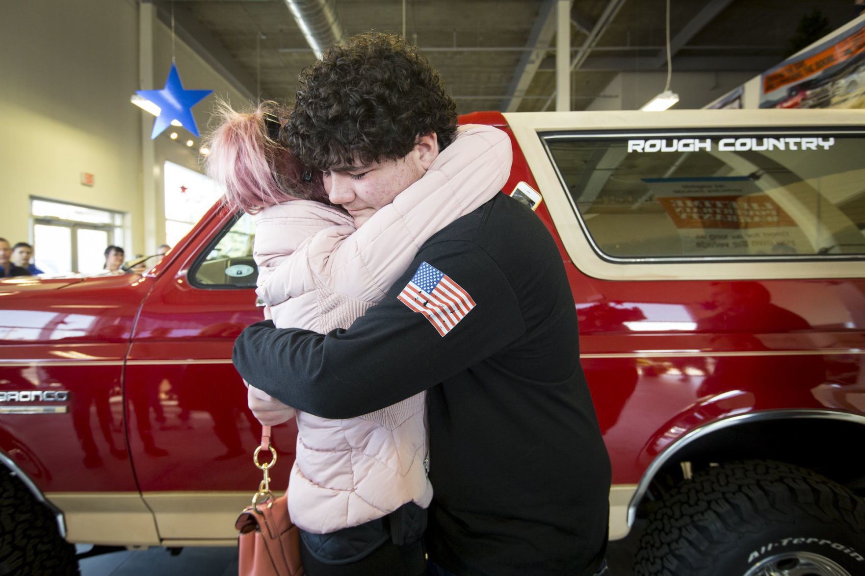 Boy receives father's truck